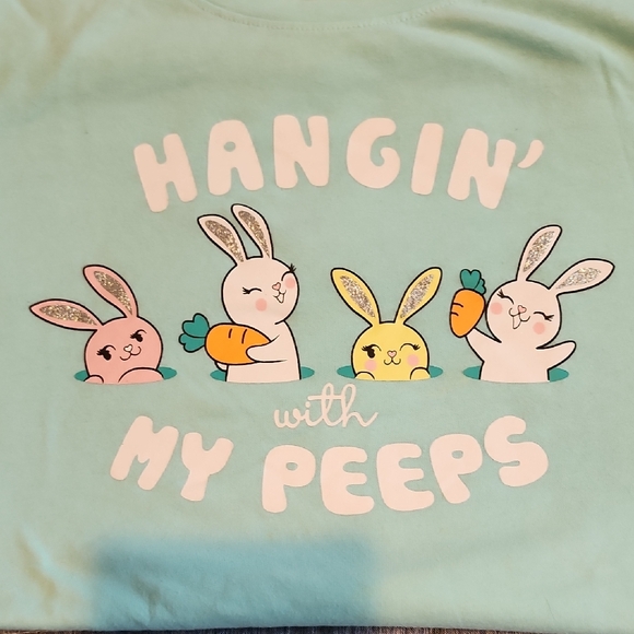 Way To Celebrate EUC Girls Aqua Graphic Tee Size L/XL - Picture 3 of 5